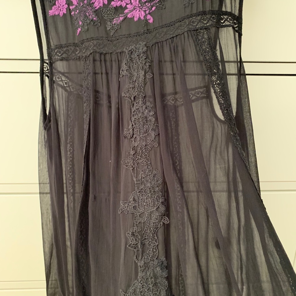 Free People black tunic tank top - Picture 4 of 6